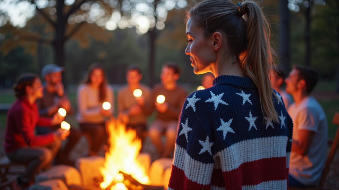 American Flag Sweater