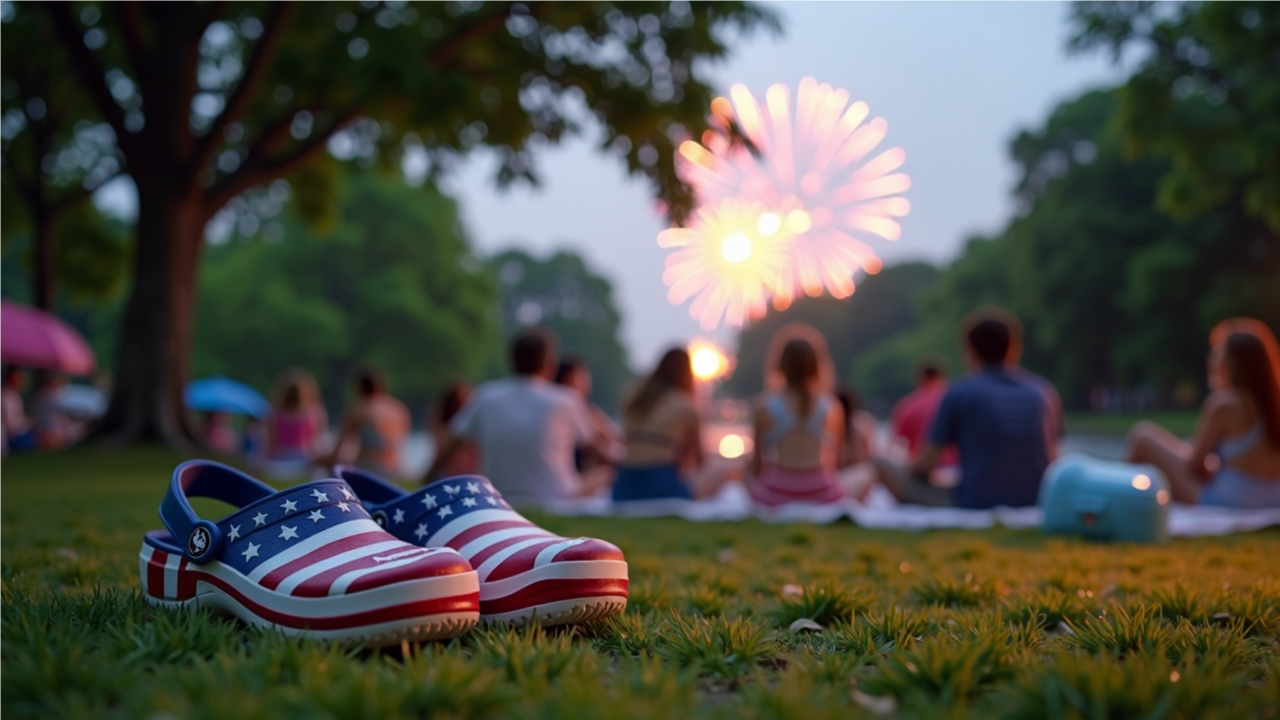 American Flag Crocs