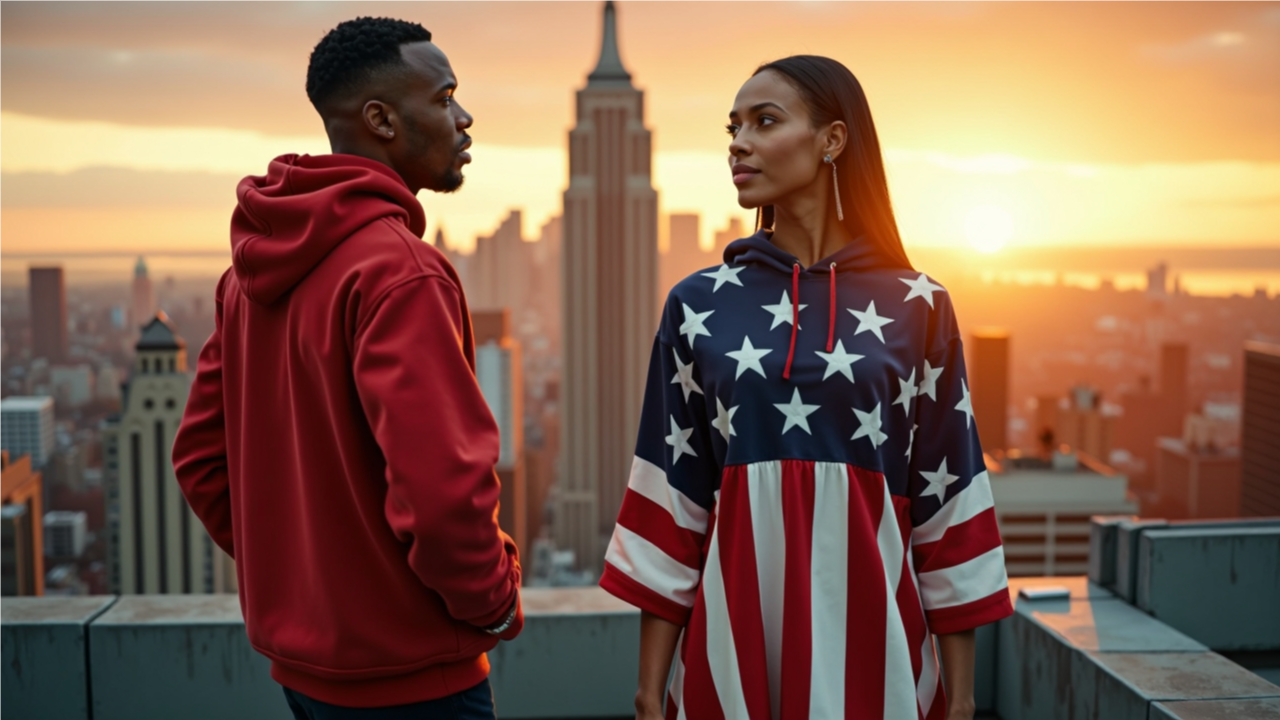 oversized American Flag Shirt